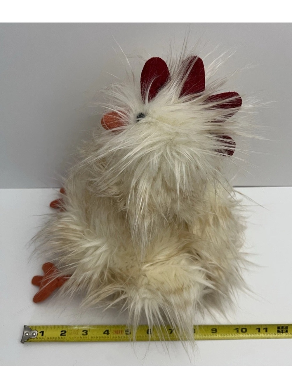 Jellycat Chelsea Chicken Rooster Plush Toy 11" Pet Stuffed Animal Fuzzy Silkie - Picture 14 of 14
